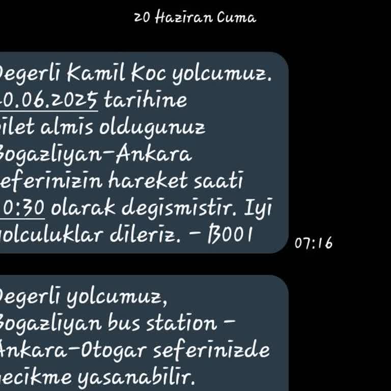 Kamil Koç Otobüs Seferinde Yaşanan Gecikme Ve Zaman Kaybı