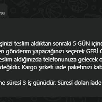 İade Sürecinde Kesinti Ve İletişim Eksikliği Yaşadım