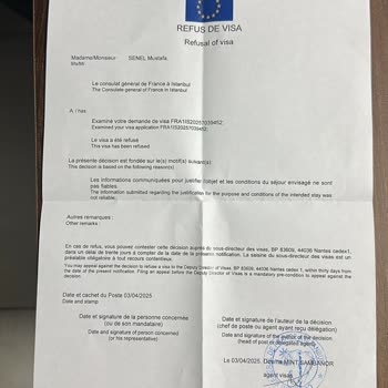 Fransa Vizesi Reddi Ve Konsolosluktan Yetersiz Bilgilendirme