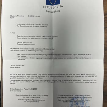 Fransa Vizesi Reddi Ve Konsolosluktan Yetersiz Bilgilendirme