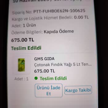 Aldığım Fındık Yağı Beklentimi Karşılamadı, İade Sürecinde Mağdur Edildim