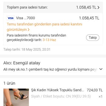 İptal Edilen Ürünün Ücreti İade Edilmedi, Müşteri Hizmetlerine Ulaşılamıyor