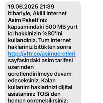 Faturalı Hat Tarifesinde Paket Ve İnternet Sorunu