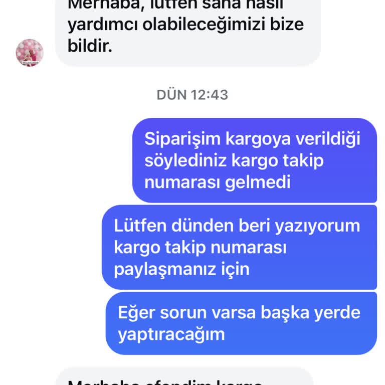 Kargo Takip Bilgisi Verilmedi, Mağdur Edildim
