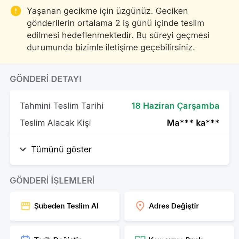 Kargo Sorunu Ve Müşteri Hizmetlerinde Hayal Kırıklığı
