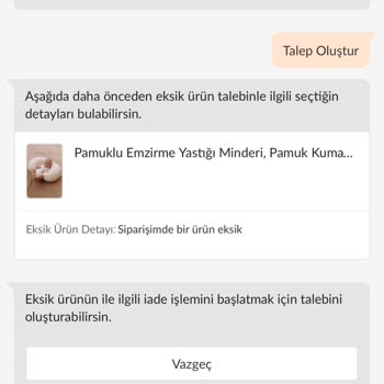 Siparişimdeki Eksik Ürün Teslim Edilmedi Ve İade Yapılmadı