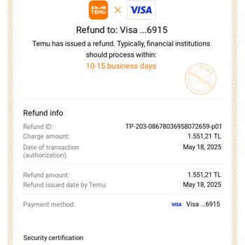 Ziraat Bankası'nda Temu İade Tutarı Hesabıma Yansıtılmadı