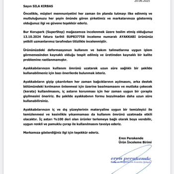 Yeni Alınan Ayakkabıda Erken Yırtılma Ve İnceleme Sonucu Memnuniyetsizliği