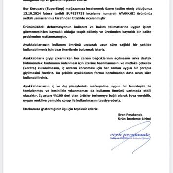 Yeni Alınan Ayakkabıda Yırtılma Ve Kullanıcı Hatası İddiası