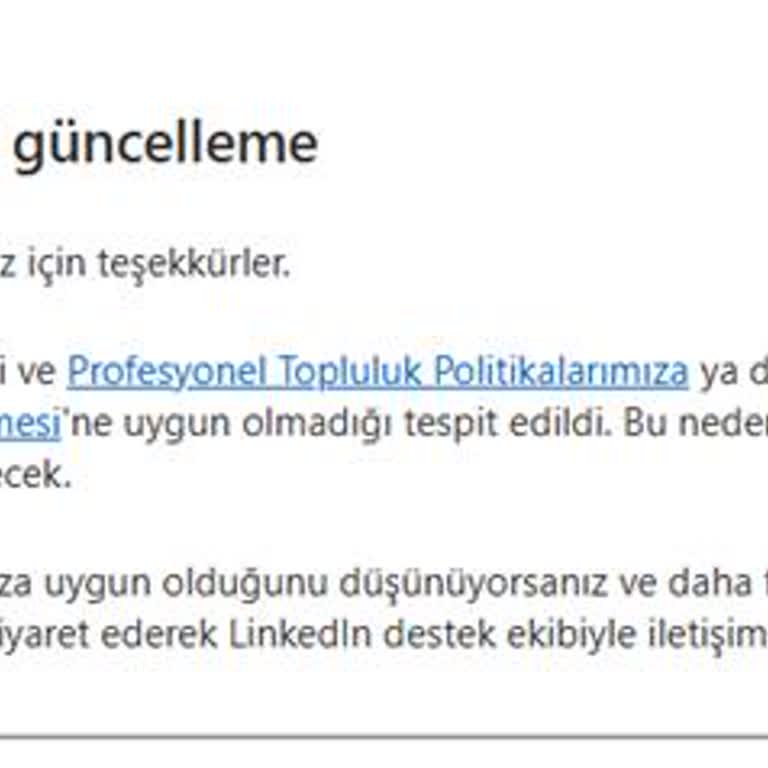 Doğrulanmış Linkedin Hesabım Sebepsizce Kısıtlandı Yeni Hesap Da Kapatıldı