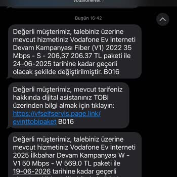 Vodafone İnternet Taahhüt Yenilemede Tutarsız Fiyat Ve Eksik Süre Mağduriyeti