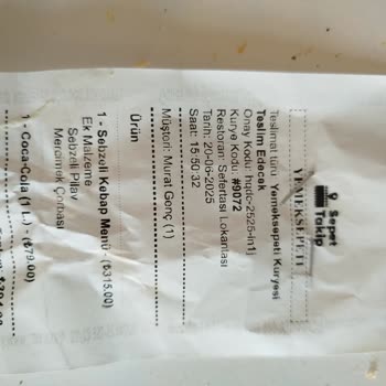 Siparişimde Hijyen Sorunu Ve Müşteri Hizmetlerine Ulaşamama