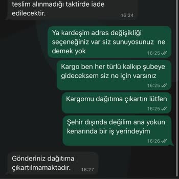 Adres Değişikliği Talebim Reddedildi Kargo Teslim Edilmedi