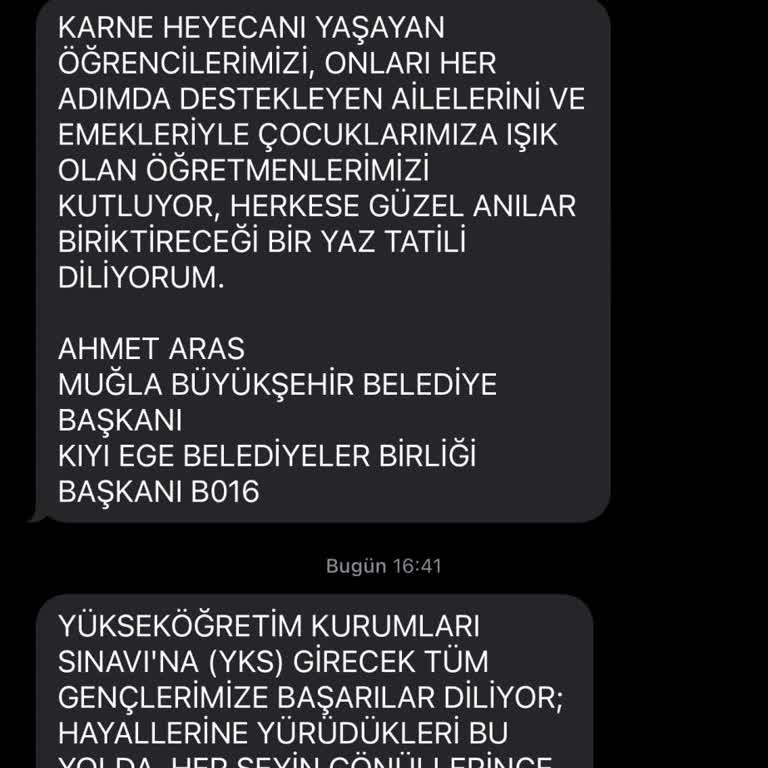 Muğla Büyükşehir Belediyesi  Sürekli Mesaj Almak Rahatsız Ediyor