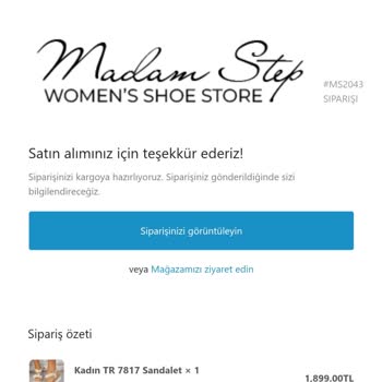 Uzun Süredir Teslim Edilmeyen Sandalet Ve Yetersiz Müşteri Desteği