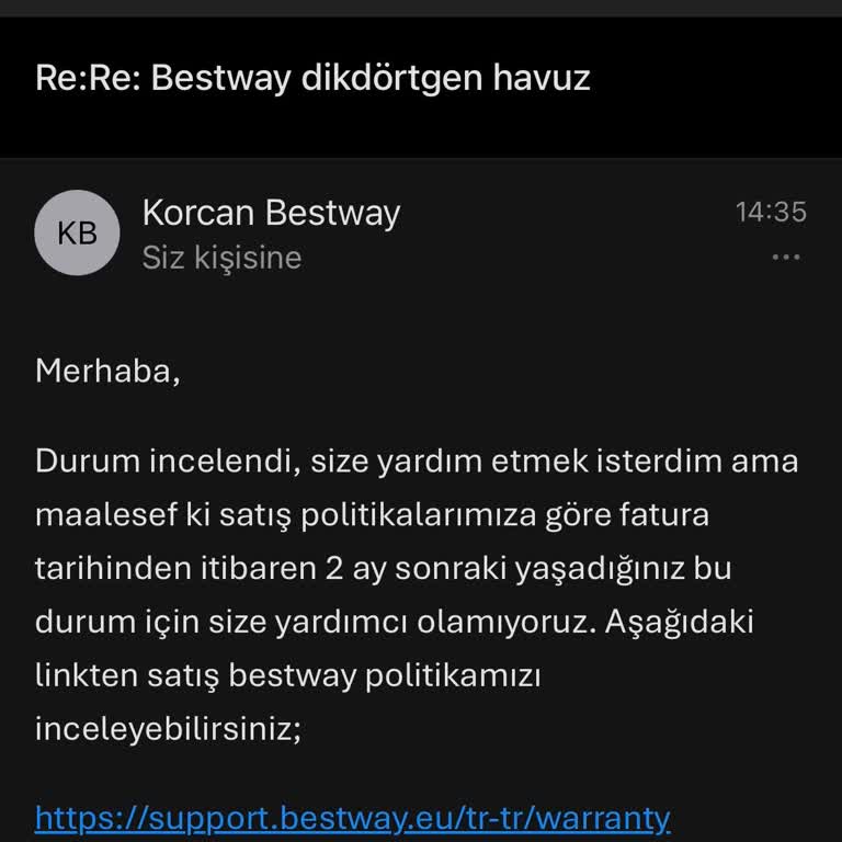 Garanti Süresi Ve Müşteri Hizmetlerinde Hayal Kırıklığı: Bestway Havuz Sorunu