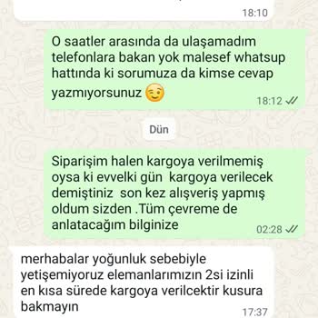 Sipariş Verdiğim Ürün Uzun Süre Geçmesine Rağmen Kargoya Verilmedi