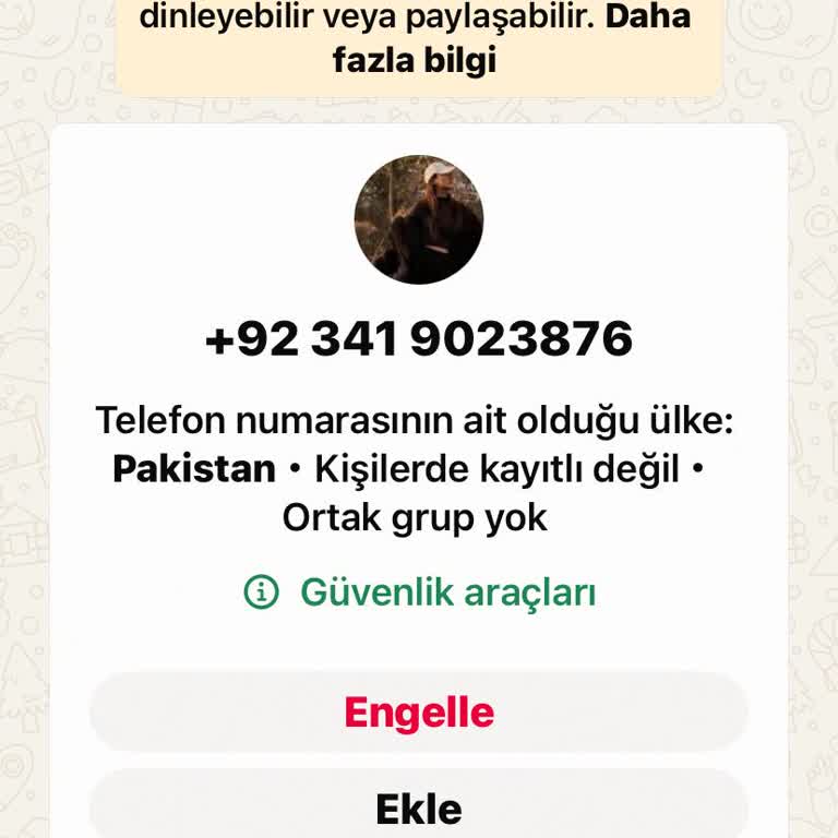 Bilinmeyen Pakistan Numarasından Gelen Mesaj Ve Kişisel Veri Güvenliği Endişesi