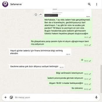 İade Ücretimin Gecikmesi Ve Müşteri Hizmetlerinden Yetersiz Geri Dönüş