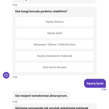 Sipariş Tutarı Ve İptal Sürecinde Yaşanan Sorunlar
