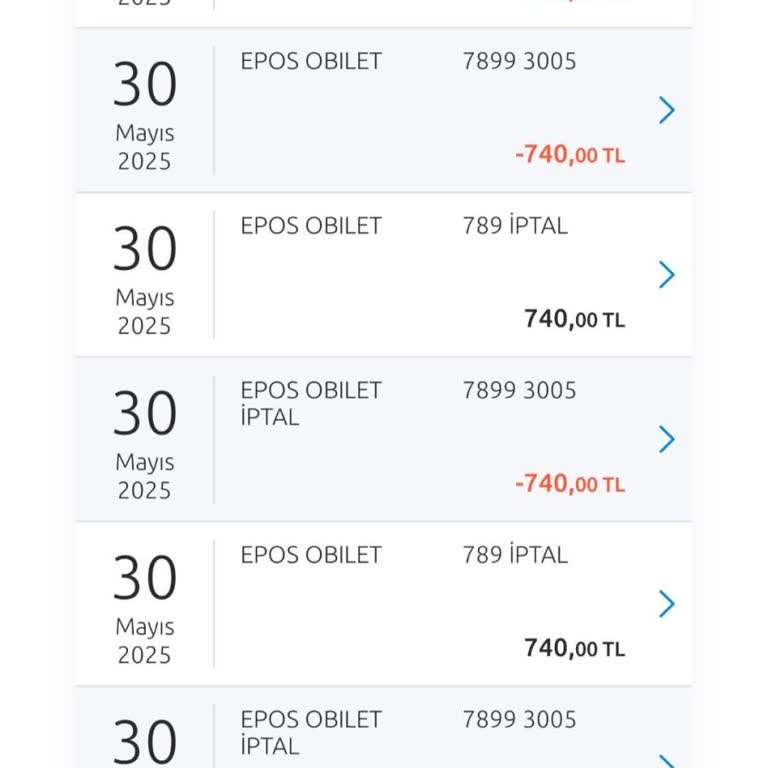 Para İadesi Yapılmadı