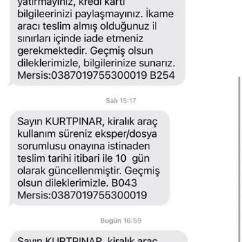 Kasko Poliçemdeki İkame Araç Hakkım Süresinden Önce Sonlandırılmak İsteniyor