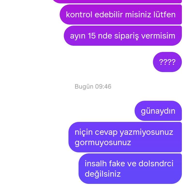 Sipariş Sonrası İletişimsizlik Ve Yetersiz Müşteri Desteği
