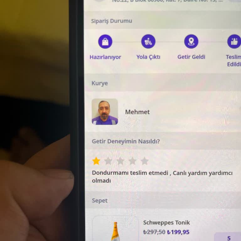 Getir Polatlı Şubesi Sipariş Eksikliği Ve İade Sürecindeki Sorunlar