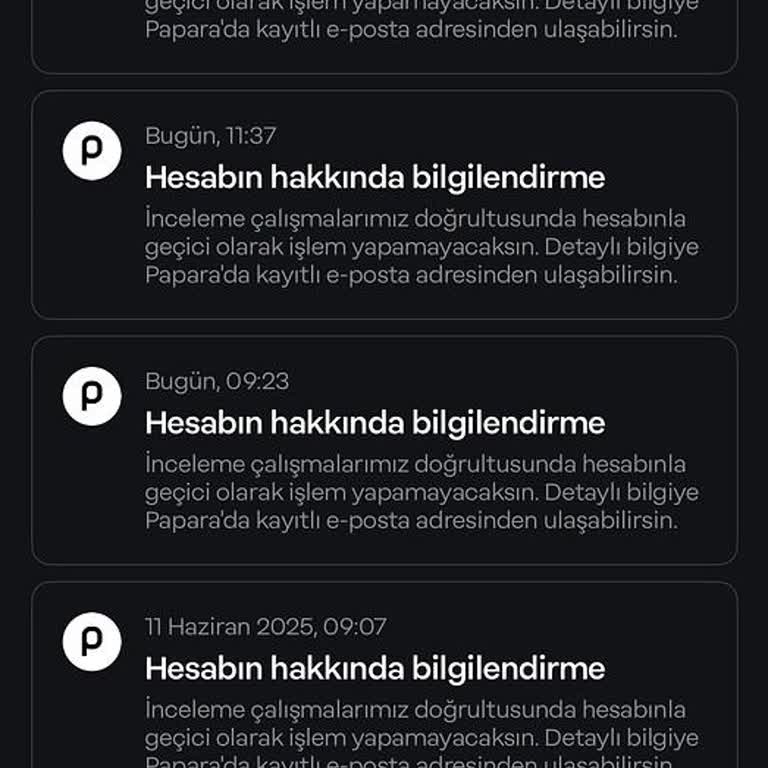 Papara Hesabım Gerekçesiz Donduruldu Mağdur Ediliyorum