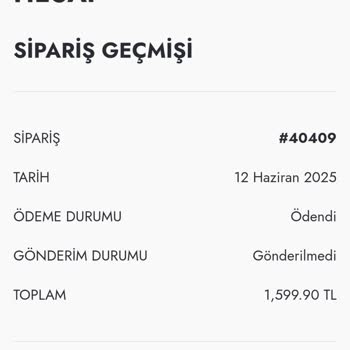 Siparişim Gönderilmedi, Paramı İstiyorum!