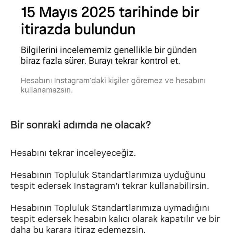 Instagram Hesabım Haksız Yere Kapatıldı, Kimlik Doğrulamasına Rağmen Açılmıyor