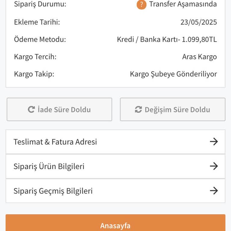 Bir Aydır Gönderilmeyen Ürünler Ve İade Sorunu