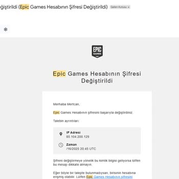 Epic Games Hesabım Çalındı, Destekten Yanıt Alamıyorum