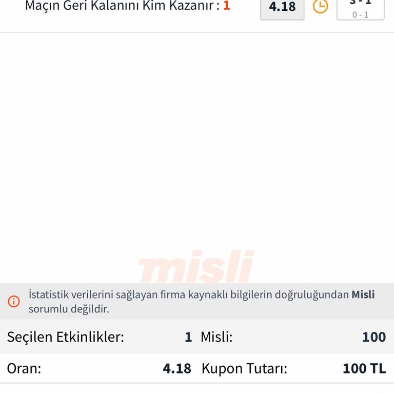 Kazanan Kuponumda Eksik Ödeme Ve Oran Sorunu