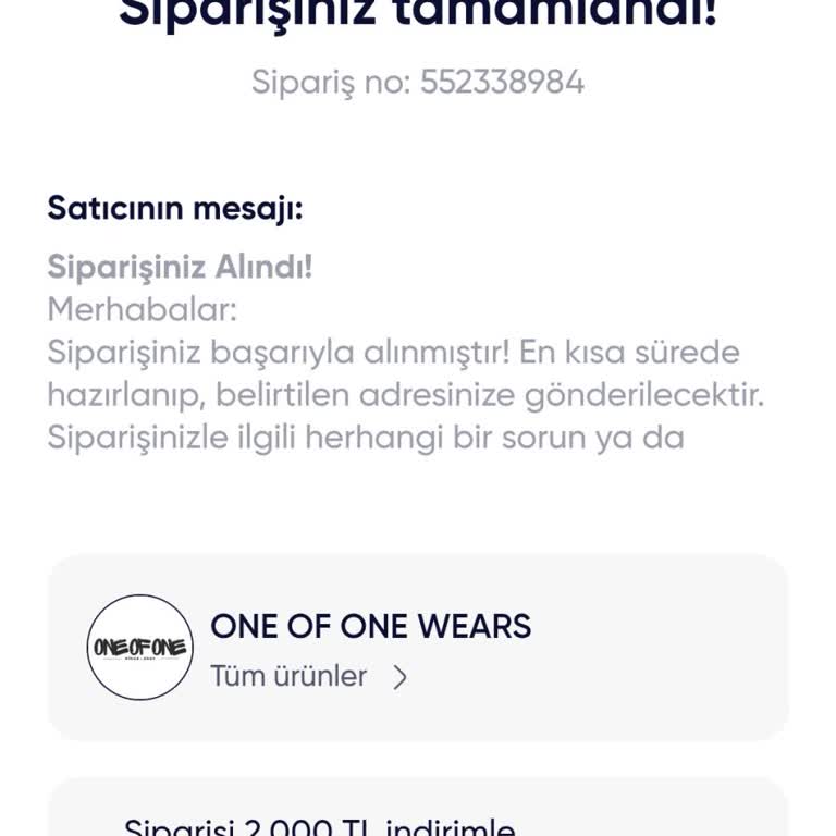 Shopier One Of One Wears İletişimsiz ve Desteksiz Alışveriş Deneyimi Hayal Kırıklığı Yarattı