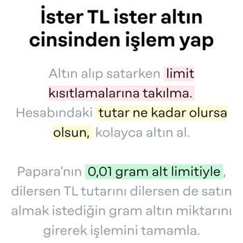 Papara Altın Hesabında Satış Limiti Mağduriyeti