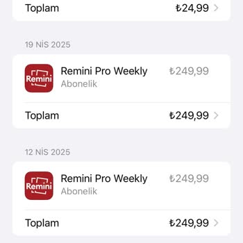 Apple Üzerinden Bilgim Dışında Remini Uygulaması Abonelik Ücreti Çekildi