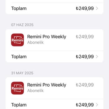 Apple Üzerinden Bilgim Dışında Remini Uygulaması Abonelik Ücreti Çekildi