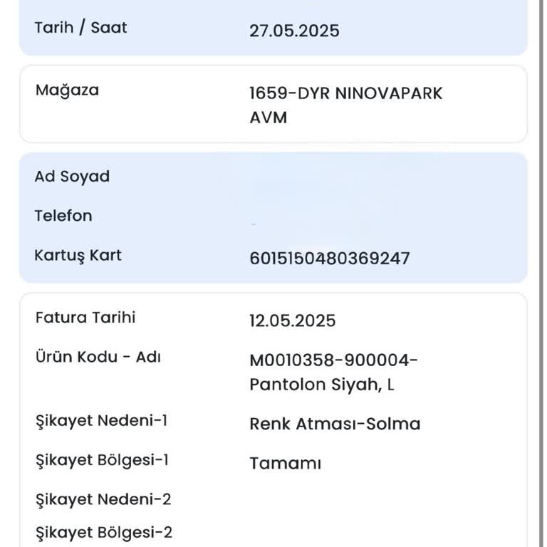 İlk Yıkamada Renk Atan Pantolon Ve İlgisiz Mağaza