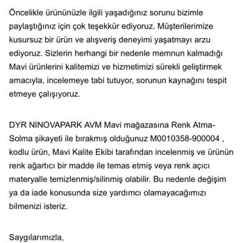 İlk Yıkamada Renk Atan Pantolon Ve İlgisiz Mağaza