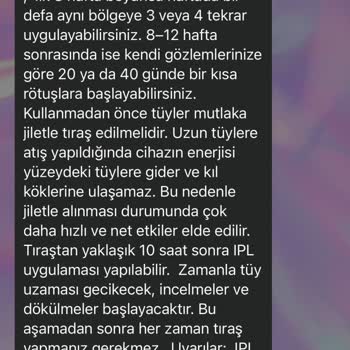 Robx A2024 IPL Epilasyon Cihazında Etki Görülmemesi Ve Firma Desteği Alamama