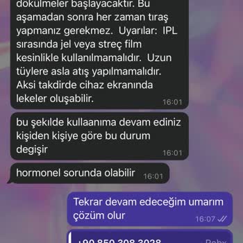 Robx A2024 IPL Epilasyon Cihazında Etki Görülmemesi Ve Firma Desteği Alamama