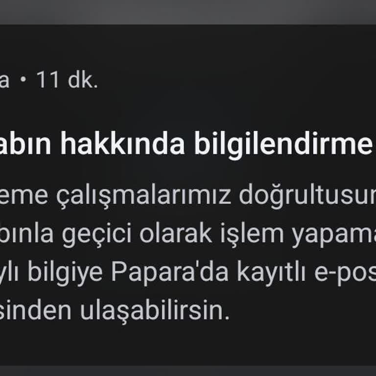 Papara Hesabım Haksız Yere Blokeli, Çözüm Bekliyorum!