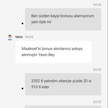 Kayıp Bonusum Haksız Şekilde İptal Edildi