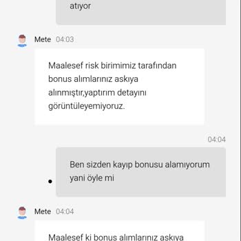 Kayıp Bonusum Haksız Şekilde İptal Edildi