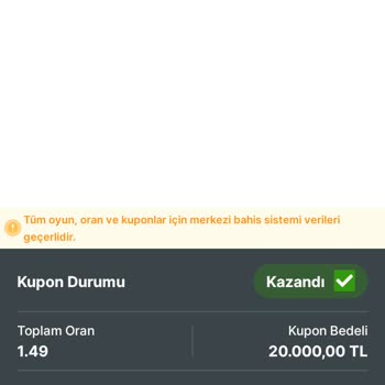 Kazanan Kuponuma Sadece Yatırdığım Tutar İade Edildi, Güven Kaybı Yaşıyorum