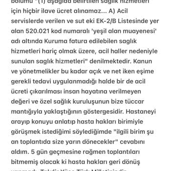 Acil Serviste Yetersiz İlgi Ve Beklenmedik Ücret Talebi