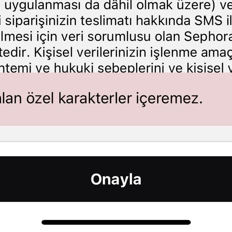 Sephora Online Alışverişte Adres Onaylanmıyor