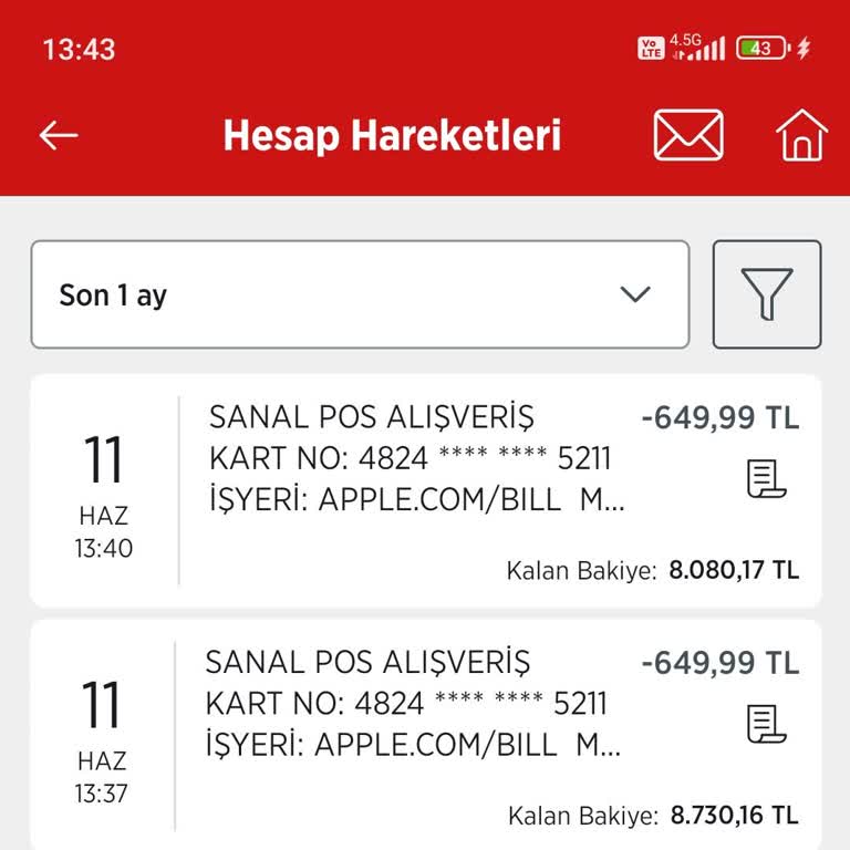 Apple.com/Bill Üzerinden İzinsiz Kart Çekimi Ve Bilgilendirme Eksikliği