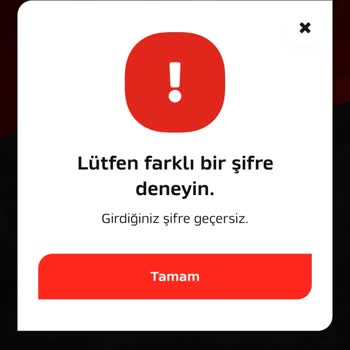 Nescafe Çekiliş Kampanyasında Şifre Geçersiz Hatası